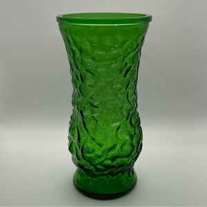 Vintage Hoosier Green Glass Vase